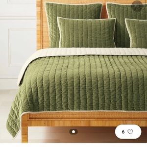 Serena & Lily queen size coverlet in Grove color
